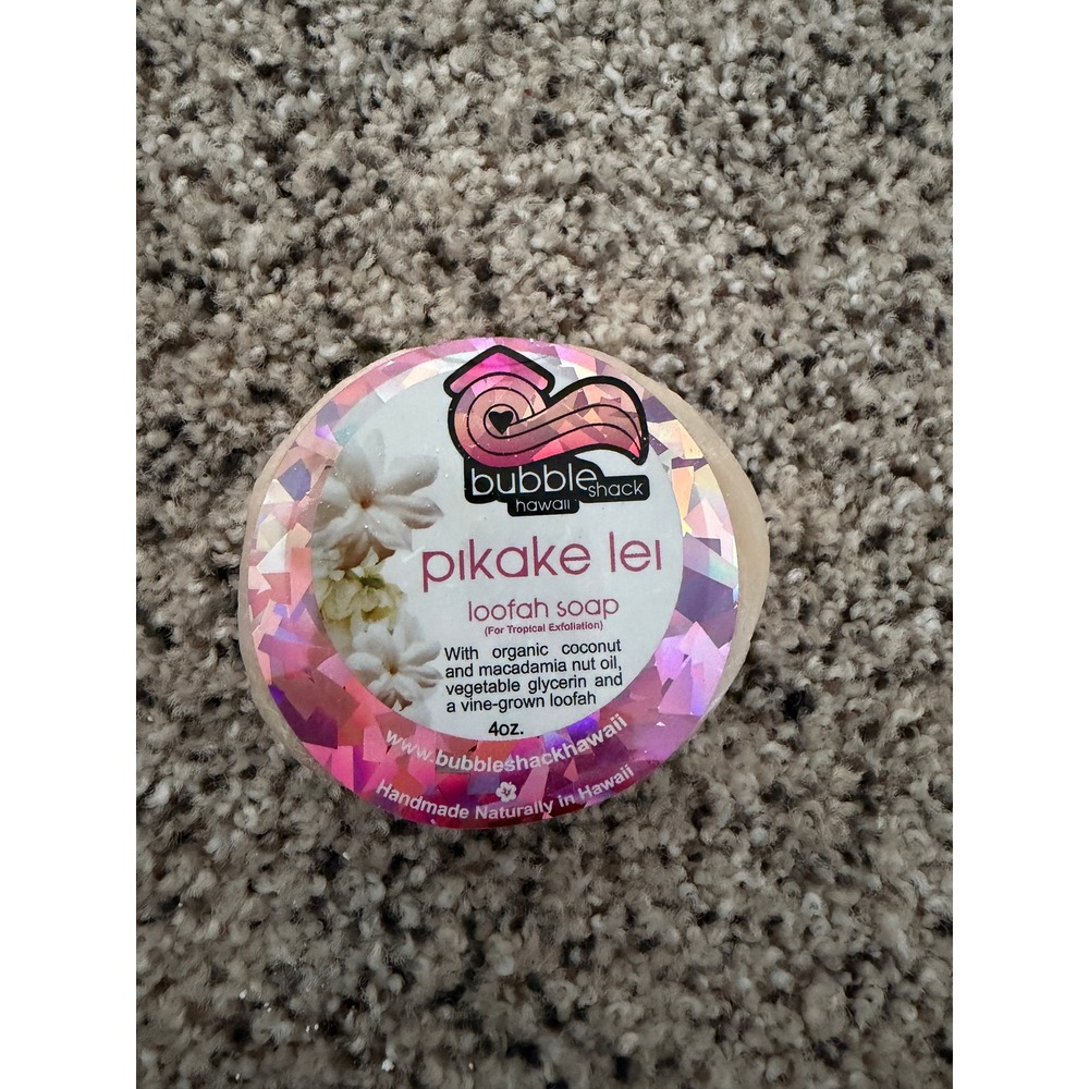 Bubble Shack Hawaii Loofah Soap 4oz Pikake Lei Tropical Exfoliation-SEALED